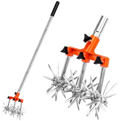Rotary Cultivator, Adjustable Garden Hand Tiller - Hand Cultivator Tool