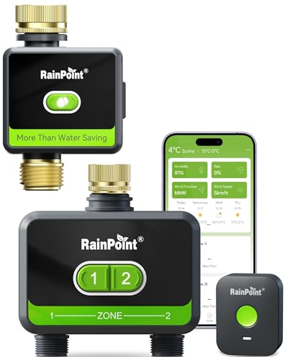 RainPoint WiFi Water Timer WiFi Hose Timer Smart Irrigation System for Garden Lawn Yard