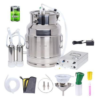 15L Rechargeable Cow Milking Machine Portable Electric Cow Milker