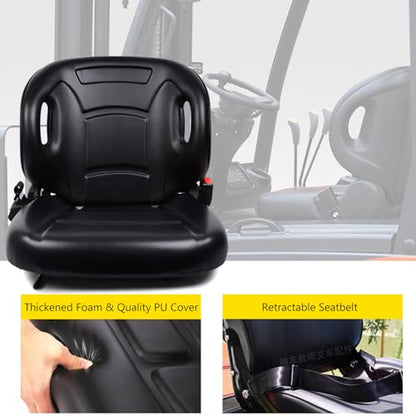 Universal Forklift Seat W/Switch, Replacement Lawn Mower Tractor Seat