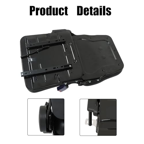 GXYWADY Universal Adjustable Fold Down Forklift Seat Replacement for Tractor Loader Excavator Forklift Black