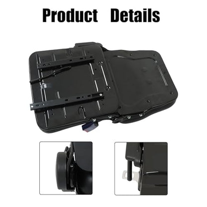 GXYWADY Universal Adjustable Fold Down Forklift Seat Replacement for Tractor Loader Excavator Forklift Black