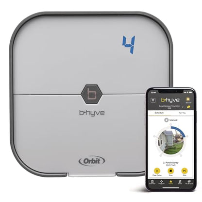 Orbit 57915 B-hyve 4-Zone Indoor Smart Sprinkler Controller - size: 4-Zone