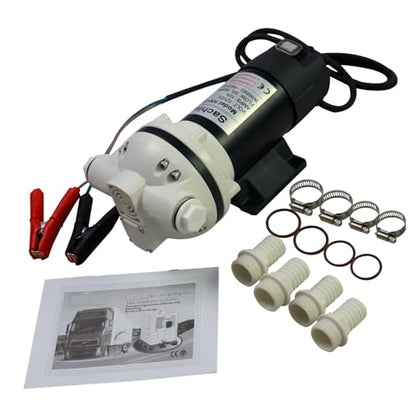 Sachiel DC 12V DEF Transfer Pump for Diesel Exhaust Fluid, Diaphragm Irrigation Self-Priming Electric Water Pump, Chemical Transfer Compatible, 400W, 10.6 GPM, 36ft Lift - style: 12V DEF TRANFER PUMP