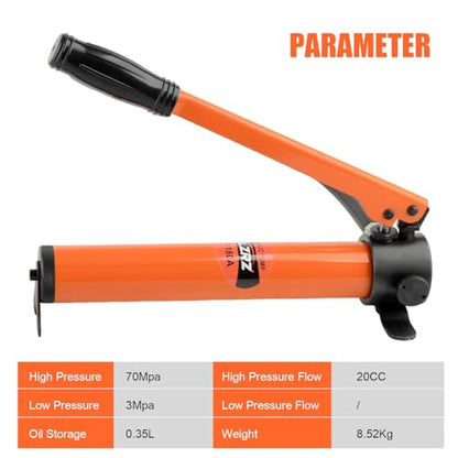 HZLZRZ 20 Ton Hydraulic Cylinder Jack with CP-180 Manual Hand Pump and Porta Power Kit - Industrial Mini Hydraulic Pump Cylinder for Machinery and Shipbuilding (RMC/201) - style: RMC/201
