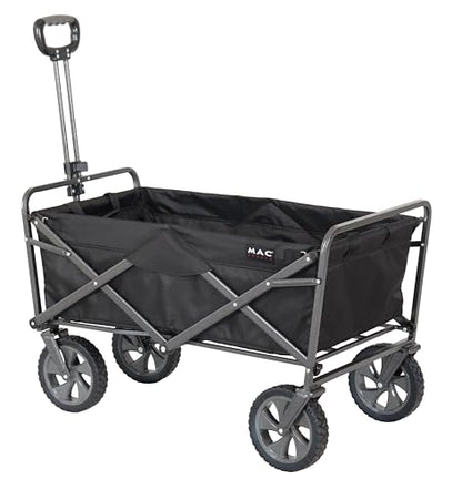 Mac Sports Collapsible Folding Outdoor Utility Wagon, Black - color: Black