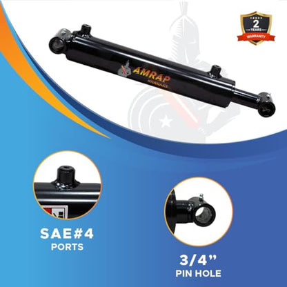 1.5x18 Hydraulic Cylinder - 1.5" Bore 18" Stroke Double Acting Welded Cross Tube Hydraulic Cylinder 3500 PSI Retracted: 26, Extended: 44,SAE#4 - size: 1.5x18