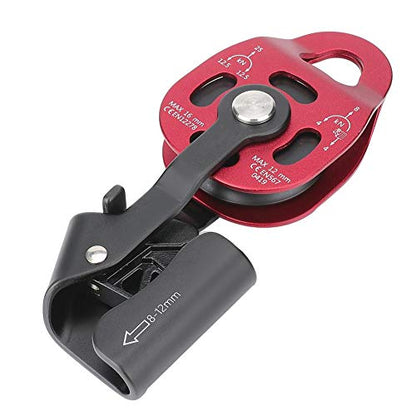 Alomejor Aluminium One Way Climbing Pulley Lifting Heavy Objects Lifting Tool Super Light Device Ascenders Lifter Drag Lifting Equipment