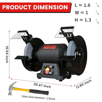 BUCKTOOL 10" 1.5HP Low Speed Bench Grinder,High Precision Wobble Free Wheel - style: 10" Low Speed Pro