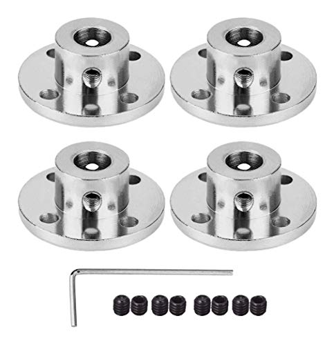 4Pcs 7mm Flange Coupling Connector, Rigid Guide Model Coupler Accessory, Shaft Axis Fittings for DIY RC Model Motors - size: 7mm