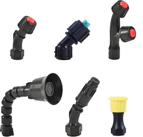 Sprayer Nozzle Tips,6 Piece Adjustable Nozzle,Suitable For Replacing Backpack Sprayer Nozzle.Equipped With 2 Adapters,Compatible With Most Brands Such As SOLO