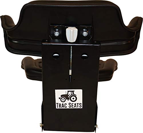 TRAC SEATS BLACK WAFFLE STYLE UNIVERSAL TRACTOR SUSPENSION SEAT WITH TILT FITS FORD/NEW HOLLAND 3900 3930 3910 5000 5100 5600 5610 5900 5910