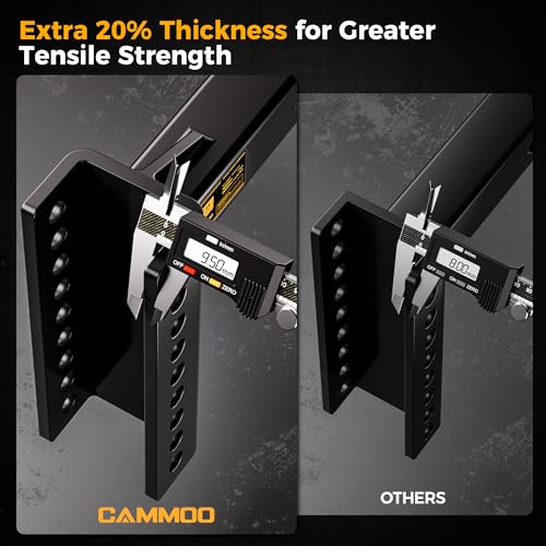 CAMMOO Adjustable Trailer Hitch for 2inch Receiver & 6 inch Rise/Drop Hitch - size: 2"x6"