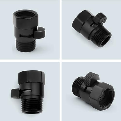 Midanya G1/2" Water Flow Control Shower Shut Off Valve,Matte Black - color: Black