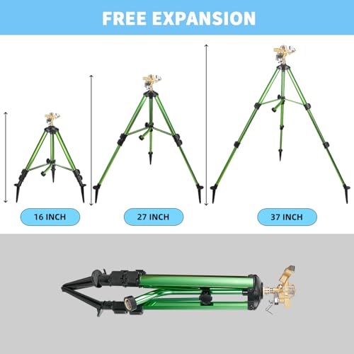Impact Sprinkler on Tripod Base, 360° Coverage, 3/4in - style: 1 Pack Tripod Sprinkler