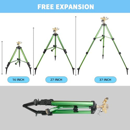 Impact Sprinkler on Tripod Base, 360° Coverage, 3/4in - style: 1 Pack Tripod Sprinkler