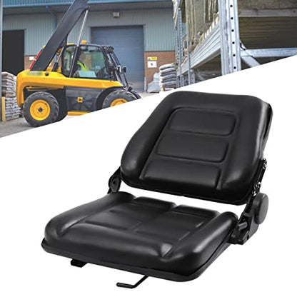 Universal Forklift Seat, Fold Down Tractor Seat with Adjustable Angle Back and Micro Switch Lawn Mower Seat for Tractor Loader Excavator… - style: with Adjustable Angle Back