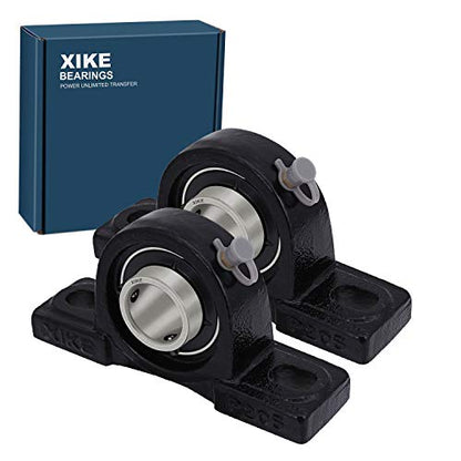 XiKe 2 Pcs UCP205 Pillow Block Bearings ID 25mm - size: UCP205 Bore 1"