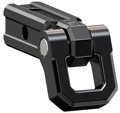 RENO Shackle Hitch Receiver, 2" Receiver Towing Mount with 3/4" D-Ring Shackle Combo kit - Heavy Duty 45,000 lbs Compatible with Trucks Off Road SUV 4x4 Vehicle Towing Recovery (Aluminum, Black) - size: 2" Shackle Hitch Receiver + Black D-ring