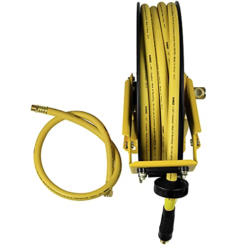 DEWALT DXCM024-0344 Double Arm Hose Reel with 1/2" x 50' Premium Rubber Hose