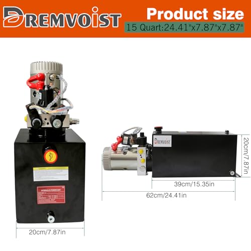 15 Quart Electric Hydraulic Pump, Hydraulic Power Unit, - size: 15 Quart-Double