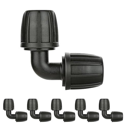 Bonviee 6-Pack 1/2-Inch Barbed Lock Irrigation Elbows - size: 1/2" Barbed Elbow-6 PCS