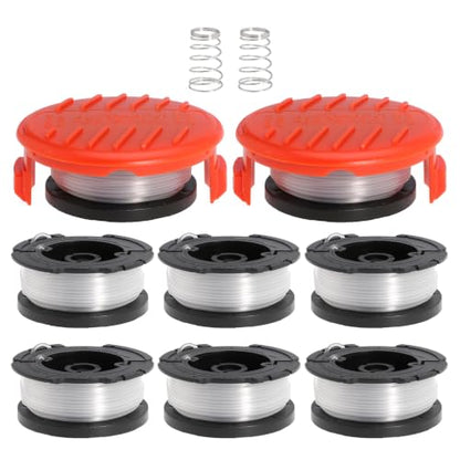 AF100 String Trimmer Replacement Spool 0.065" String Trimmer Line for Black+Decker AF-100 AF-100-3ZP AF-100-BKP AF-100-2 Weed Eater Spool Replacement Spool 30ft (8Spools+2Caps) - size: Spool-BK6582
