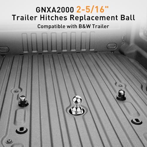 Nilight GNXA2000 Gooseneck Hitch Ball Compatible with B&W Trailer Hitches, 2-5/16 Inch Replacement Gooseneck Tow Hitch Ball 30,000lbs Load Capacity - color: 2-5/16" Ball, size: Trailer Hitch Ball Mount&Ball
