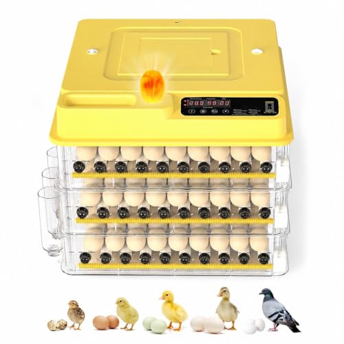New 216 Egg incubators for Hatching Eggs with Automatic Turning - color: 216 Egg Yellow
