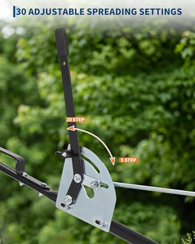 125 LBS Heavy Duty Tow Behind Broadcast Spreader, 9.8ft Spreading Width - size: 125 LBS