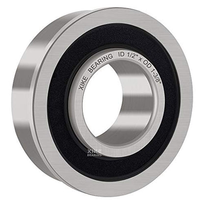 XiKe 1/2" Flanged Bearing, Replacement Lawn Mower Wheel Bearings, 10 Pack - size: ID 1/2" x OD 1-3/8"
