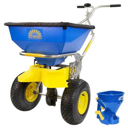 Spyker Winter Weather De-Icing Kit: Ergo-Pro 50 Pound Winter Spreader with 5 Pound Handheld Spreader