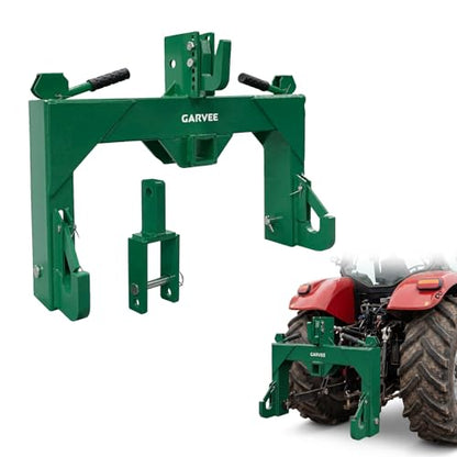 Garvee 3 Point Quick Hitch with Upgrade Versatile Adapter for Category 1 Tractors, 3000 Lbs Capacity