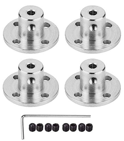 4Pcs 3mm Flange Coupling Connector, Rigid Guide Model Coupler Accessory, Shaft Axis Fittings for DIY RC Model Motors - size: 3mm