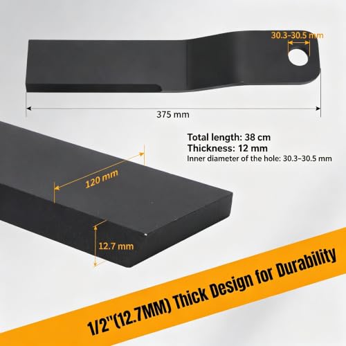 Skid Steer Brush Hog Cutter Blades 12.7mm Thick Spring Steel 2PCS
