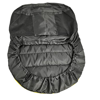 Riding Lawn Mower Seat Cover 600D Oxford Cloth Weatherproof Yellow, Medium