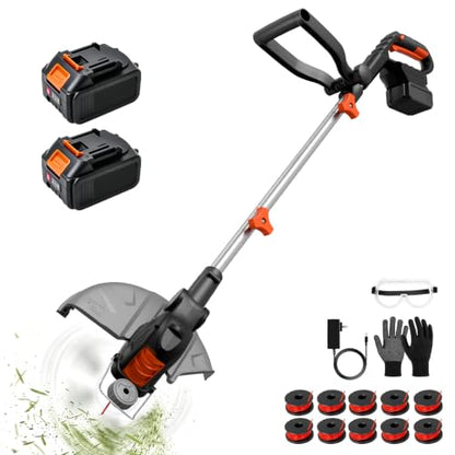Electric Weed Wacker Eater String Trimmer Weed Whacker Battery Operated 21V