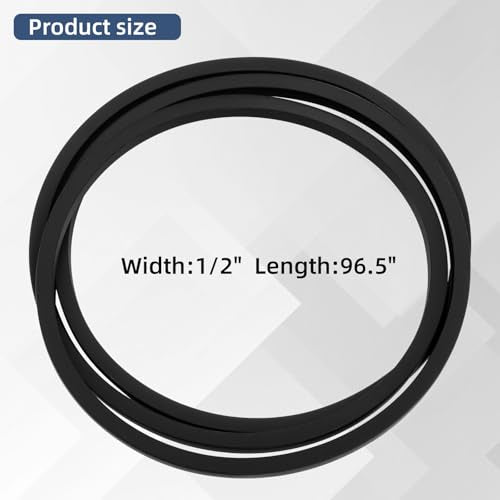 130969 532130969 Drive Belt 1/2" x 92-1/2" for Craftsman Husqvarna 42'' Deck Riding Mower, John Deere LT150 LT160 LT170 LT180 X300 X320 X360 Tractor, Replaces 532130969 592855201 21546080 M144044 - color: 532130969