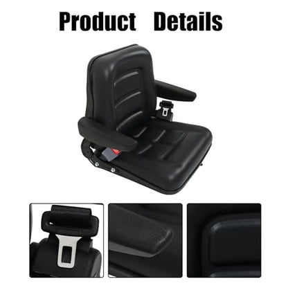GXYWADY Universal Adjustable Forklift Seat Replacement for Excavator Forklift Tractor Skid Loader Backhoe Dozer Telehandler