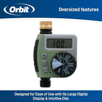 Orbit 62056 One Outlet Single-Dial Hose Faucet Timer (Pack of 2) - size: Single (Pack of 2)