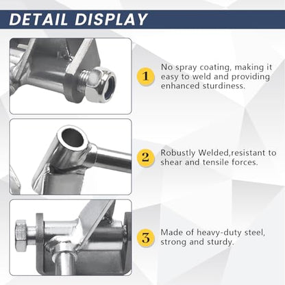 Heavy Duty Go Kart Steering Spindle Bracket Set 5/8" Axle 3-3/4" Long - size: 3-3/4"