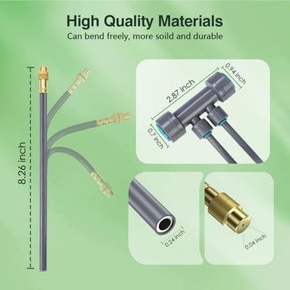66 FT Drip Irrigation System - 360° Adjustable Garden Watering System - color: 66FT Grey Double Nozzles, size: 66 FT