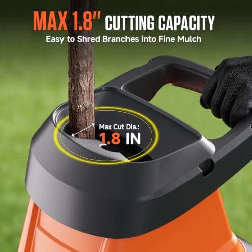 AIVOLT Electric Wood Chipper, 15-Amp Chipper Shredder - size: Portable