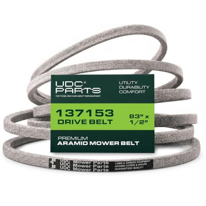 UDC Parts 137153 Craftsman Drive Belt Replacement, 1/2" x 83", Aramid Cord - size: 0.5"W x 83"L