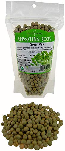 Handy Pantry Green Pea Sprouting Seed 8 Oz for Sprouts, Garden Planting - size: 0.5 pounds