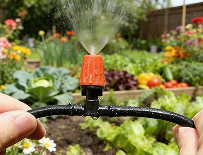 50 Pcs Adjustable Micro Spray Irrigation Emitters for Garden Irrigation - color: Tee Connector
