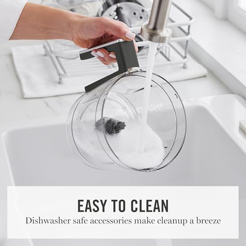Martha Stewart 10 Cup Food Processor & Electric Chopper, One Touch Pulse - color: Caviar Gray