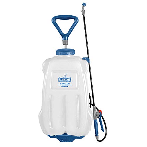 Rainmaker Multi-Purpose Battery Powered Electric Sprayer - For Home and Garden Applications, 5 Gallon,Translucent/Blue