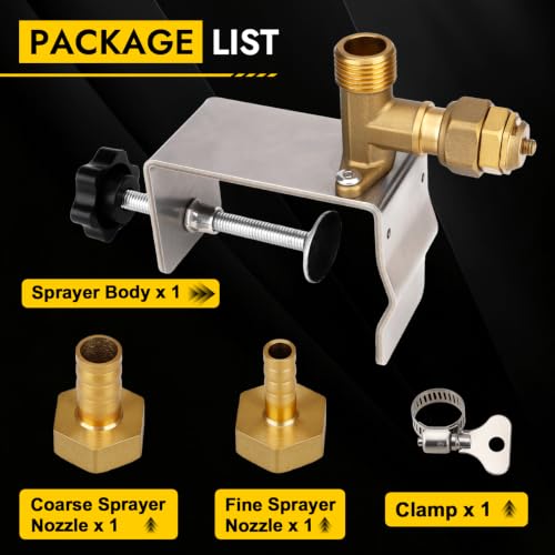 Boomless Sprayer Nozzle Kit for ATV/UTV, ATV Spot Sprayer, Width Up to 31FT