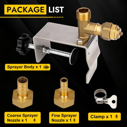 Boomless Sprayer Nozzle Kit for ATV/UTV, ATV Spot Sprayer, Width Up to 31FT